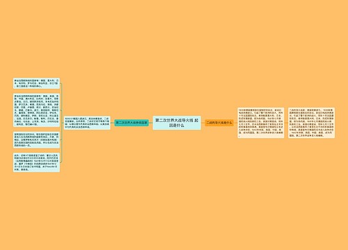 第二次世界大战导火线 起因是什么