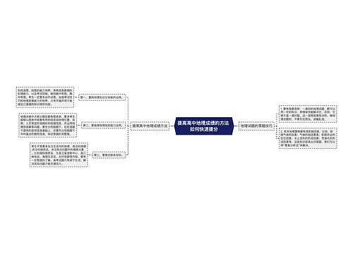 提高高中地理成绩的方法 如何快速提分