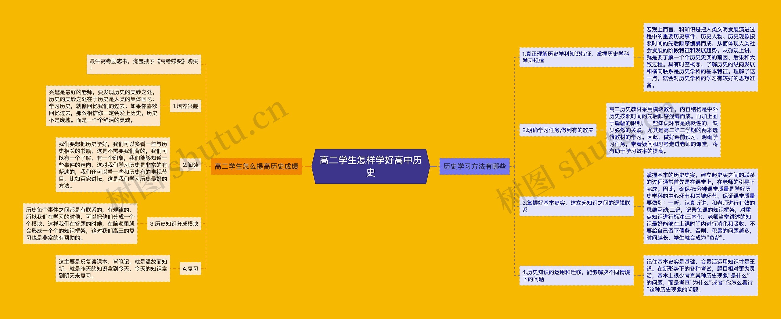 高二学生怎样学好高中历史思维导图