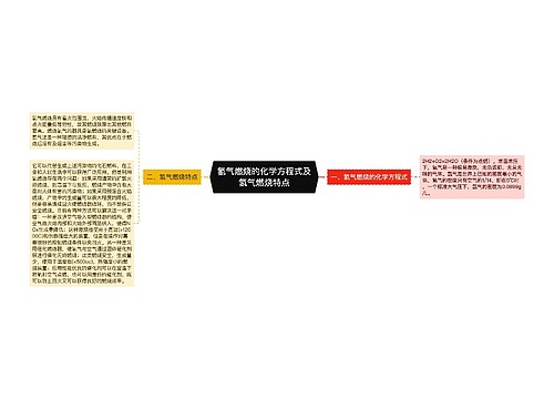 氢气燃烧的化学方程式及氢气燃烧特点