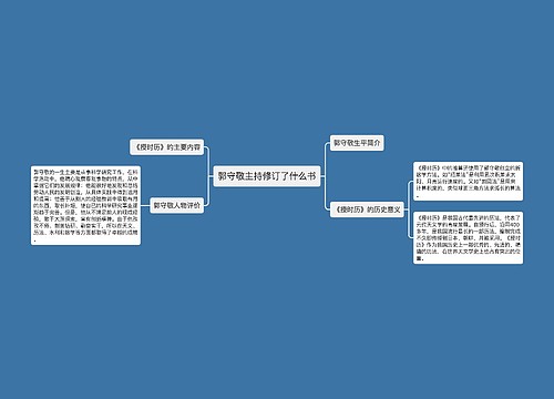 郭守敬主持修订了什么书