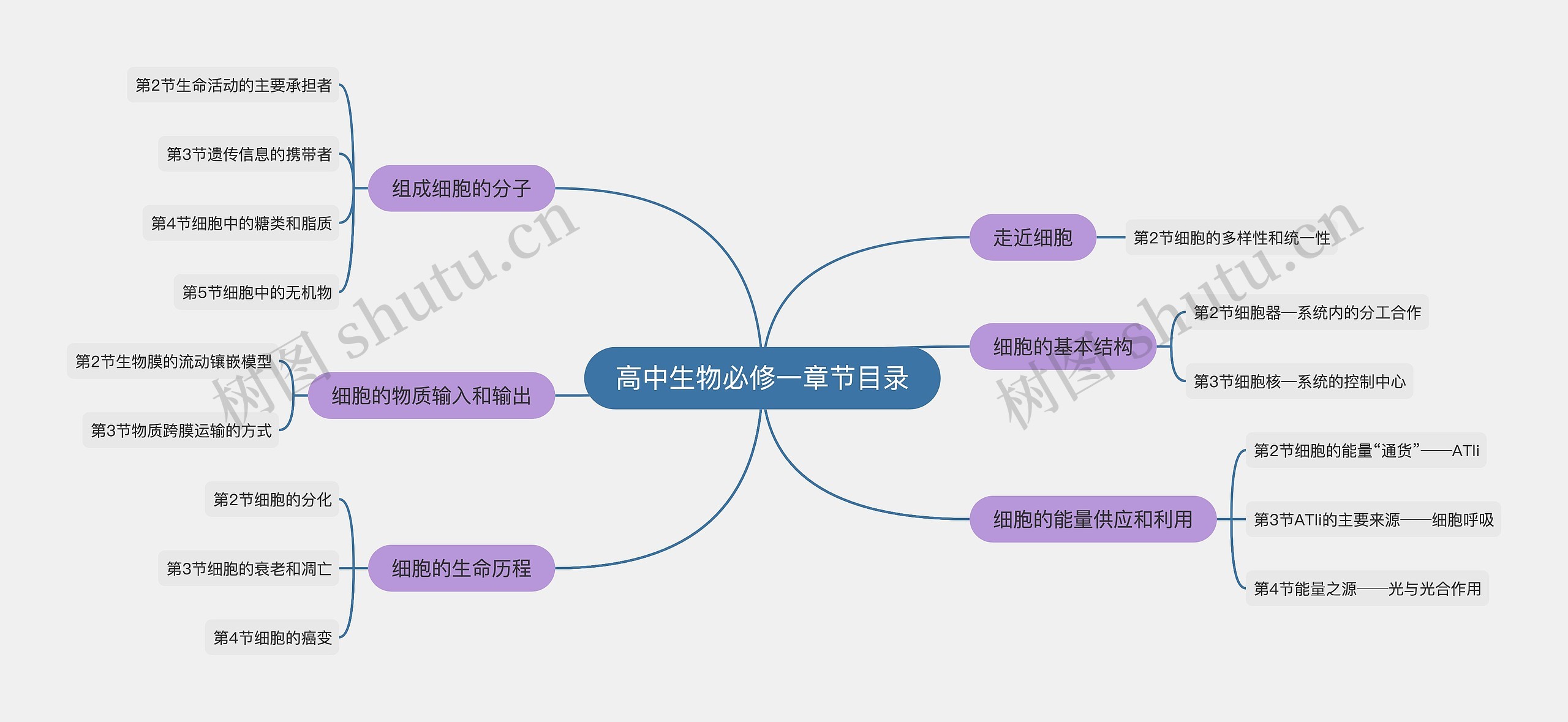 高中生物必修一章节目录