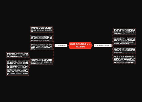 丝绸之路的作用和意义 丝绸之路路线