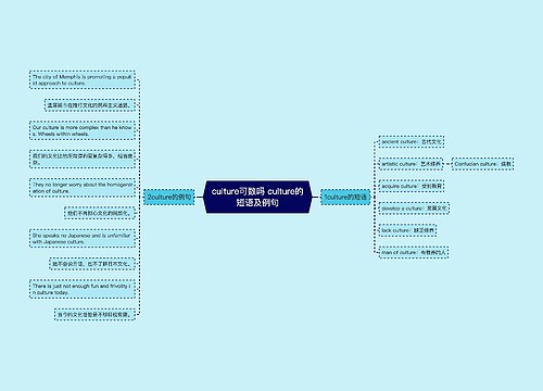 culture可数吗 culture的短语及例句