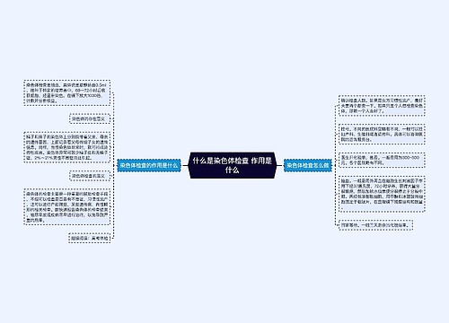 什么是染色体检查 作用是什么