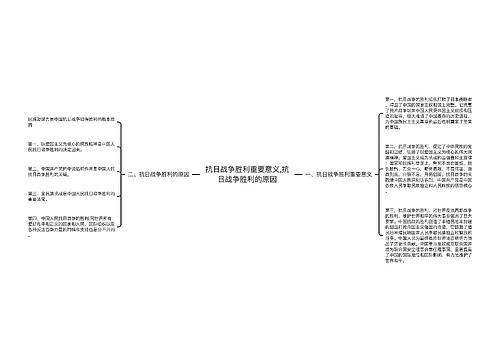 抗日战争胜利重要意义,抗日战争胜利的原因