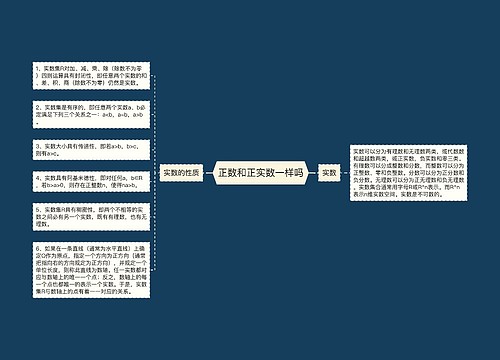 正数和正实数一样吗