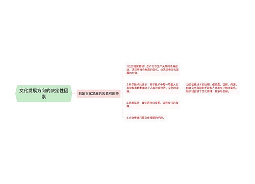 文化发展方向的决定性因素