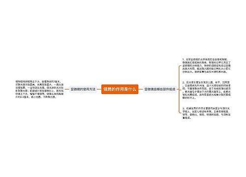 镜筒的作用是什么