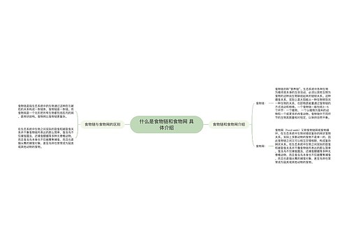 什么是食物链和食物网 具体介绍