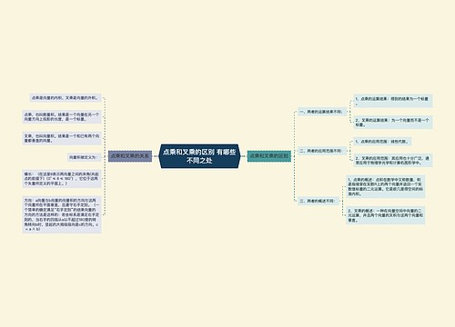 点乘和叉乘的区别 有哪些不同之处