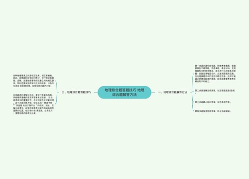 地理综合题答题技巧 地理综合题解答方法