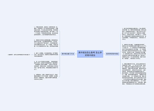 高中政治怎么备考 怎么学好高中政治