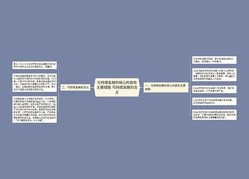 可持续发展的核心内容和主要措施 ​可持续发展的含义