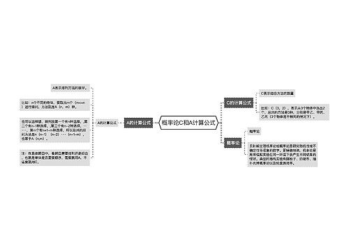 概率论C和A计算公式