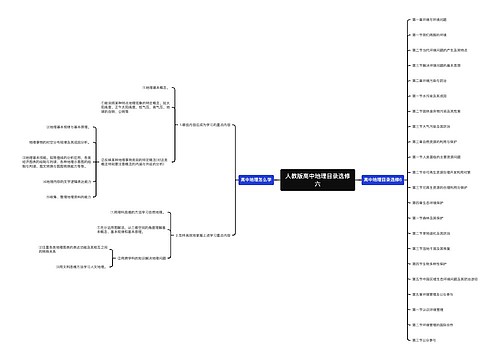 人教版高中地理目录选修六