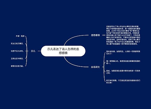 示儿表达了诗人怎样的思想感情