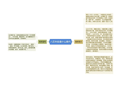 八百年前是什么朝代