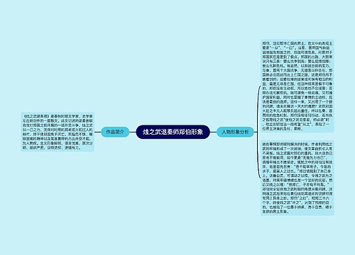 烛之武退秦师郑伯形象