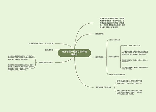 高三地理一轮复习 如何快速提分