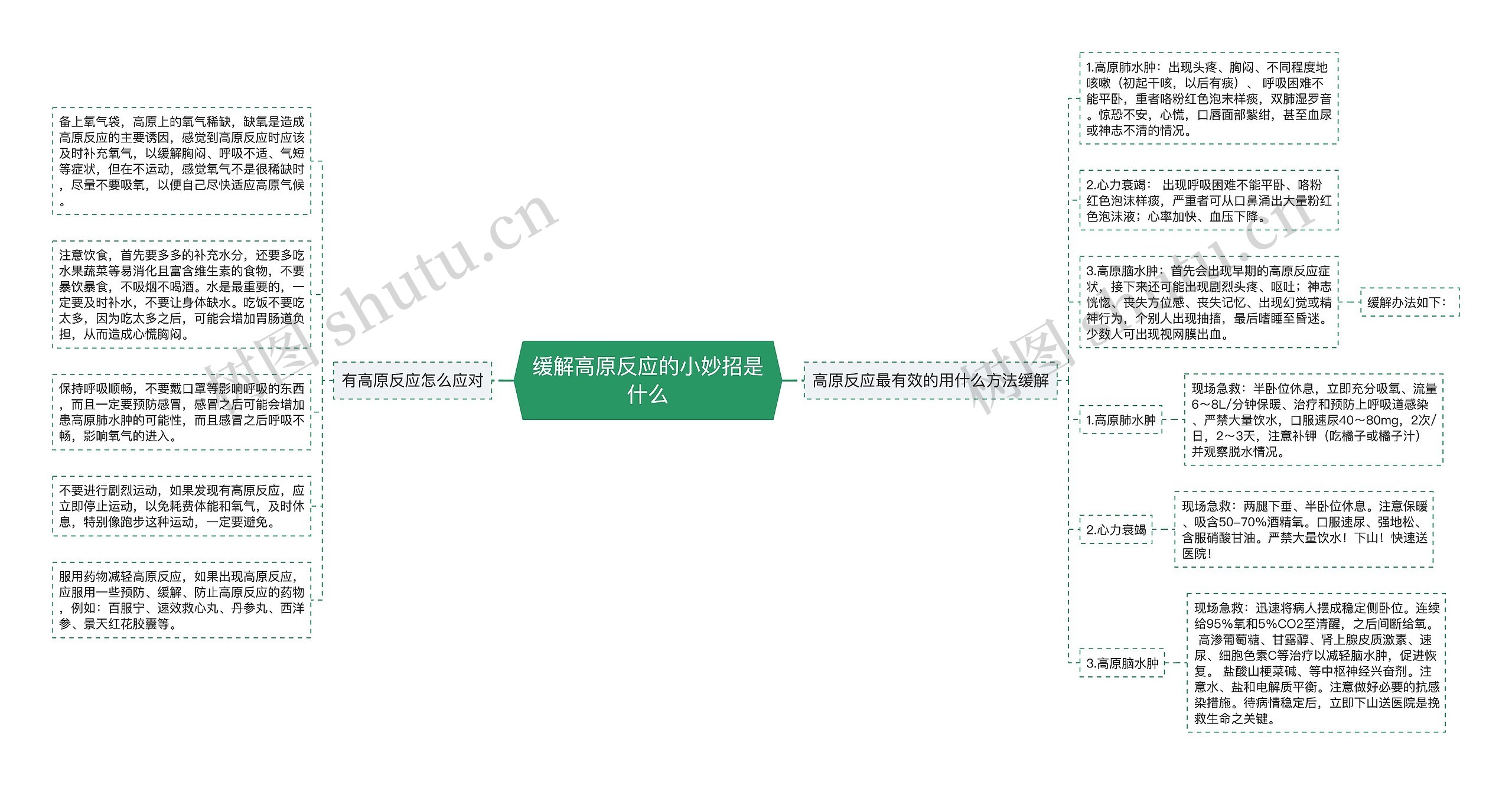 缓解高原反应的小妙招是什么思维导图