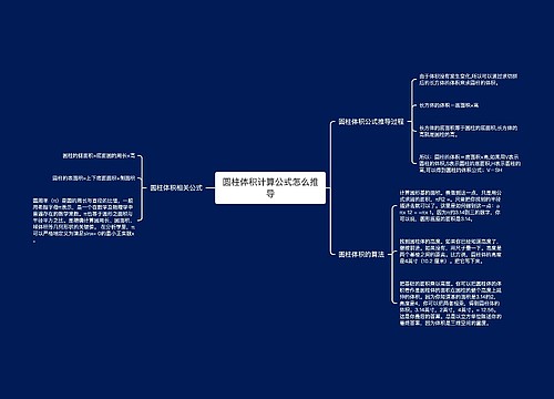 圆柱体积计算公式怎么推导