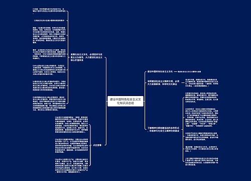 建设中国特色社会主义文化知识点总结