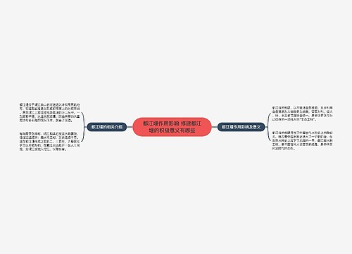 都江堰作用影响 修建都江堰的积极意义有哪些