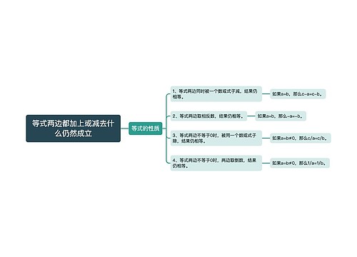 等式两边都加上或减去什么仍然成立