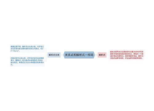 关系式和解析式一样吗