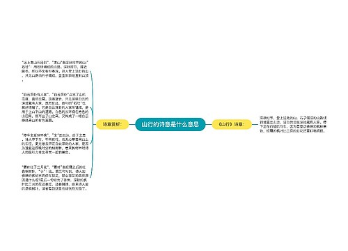 山行的诗意是什么意思