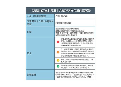 《海底两万里》第三十六章好词好句及阅读感受