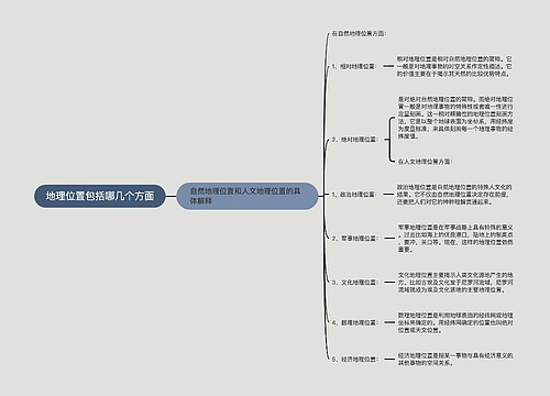 地理位置包括哪几个方面