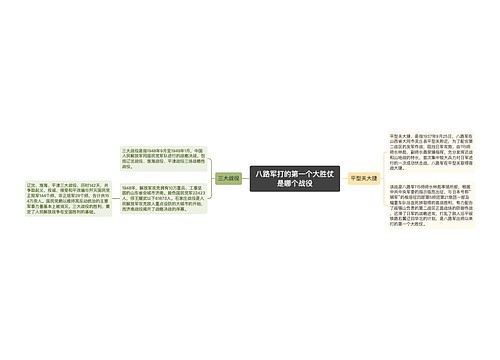 八路军打的第一个大胜仗是哪个战役