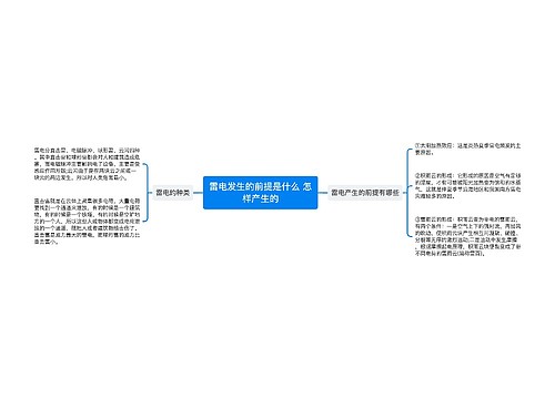 雷电发生的前提是什么 怎样产生的