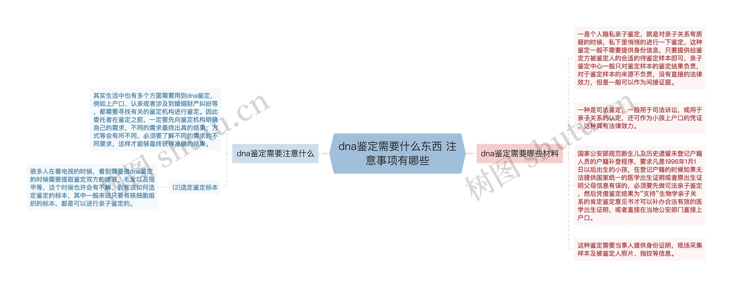 dna鉴定需要什么东西 注意事项有哪些思维导图