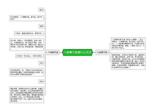 八佾舞于庭是什么句式