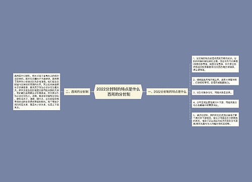 2022分封制的特点是什么 西周的分封制