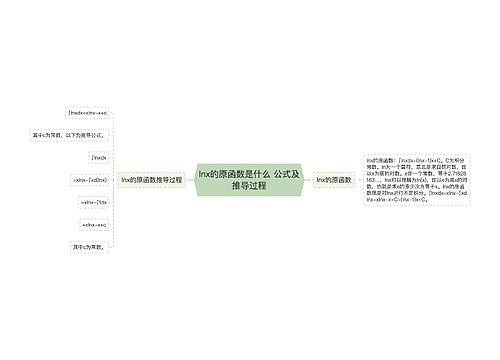 lnx的原函数是什么 公式及推导过程