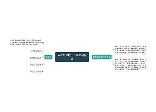 臣诚恐见欺于王而负赵句式