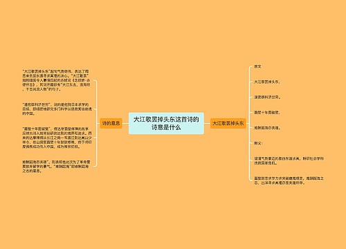 大江歌罢掉头东这首诗的诗意是什么