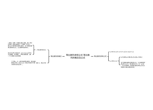 等比数列求和公式 等比数列的概念及公式