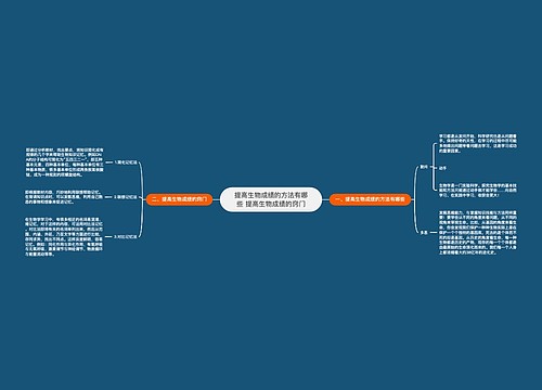 提高生物成绩的方法有哪些 提高生物成绩的窍门