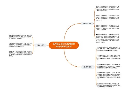 高考生必读:G20杭州峰会政治高考考点分析