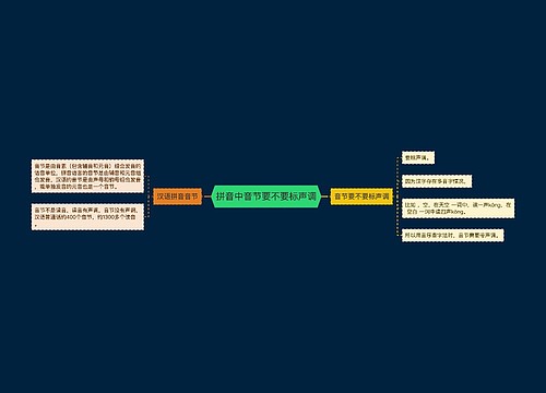 拼音中音节要不要标声调