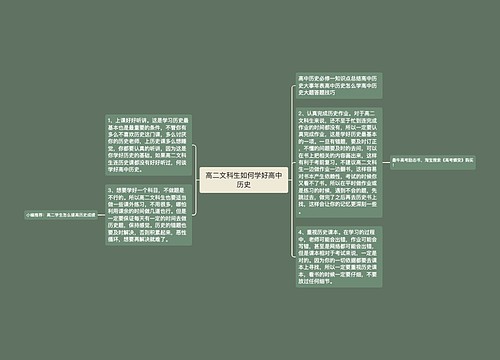 高二文科生如何学好高中历史