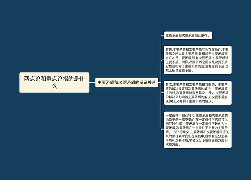 两点论和重点论指的是什么