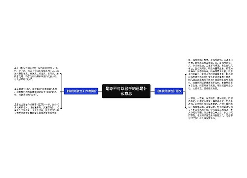 是亦不可以已乎的己是什么意思