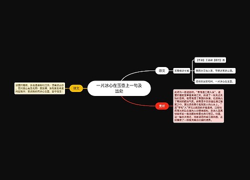 一片冰心在玉壶上一句及出处