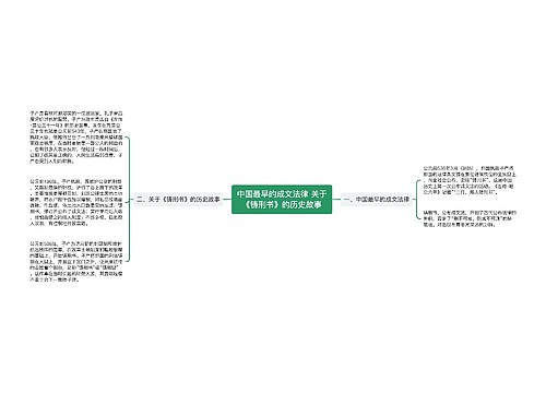 中国最早的成文法律 关于《铸刑书》的历史故事